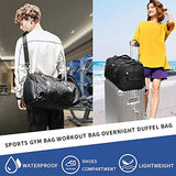 Gym Sports Bag Shoulder Hand Luggage Duffel Large Capacity Travel Bags Black