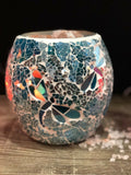 Dragonfly Glass Mosaic Vase Bowl Himalayan Crystal Salt Lamp Natural Rock