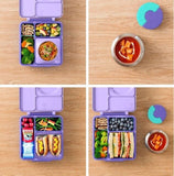 OmieBox Hot & Cold Bento Lunch Box Kids Food Storage Container - Purple Plum