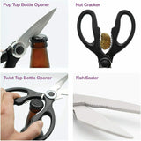 Kitchen Scissors Shears Heavy Duty Stainless Steel Fish Chicken Bone Beer Opener