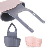 Kitchen Sink Faucet Shelf Sponge Dish Cloth Rack Holder Storage Organizer Pink