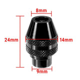 3x Quick Change Drill Chuck 0.4-3.2mm Clamps For Dremel Router Rotary Bit Tools