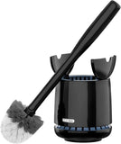 Premium Toilet Bowl Brush and Holder with Solid Handle and Durable Bristle Black