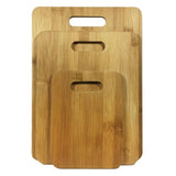 3PK Bamboo Cutting Boards Index Chopping Serving Boards Catering Set