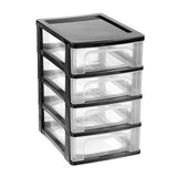 4 Layers Drawer Plastic Desktop Cabinet Storage Organiser Office Stationery Asst