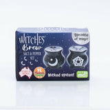Salt & Pepper Witches Cauldron Collectible Shaker Spice Holder Kitchen Tool Set