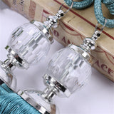 1Pair Of Curtain Holdbacks Rope Tie Backs Tassel Tieback Crystal Pearl Ball Home