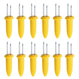 10x Corn Cob Holders Skewers Barbecue Fork Fruit Holder BBQ Kitchen Accessories