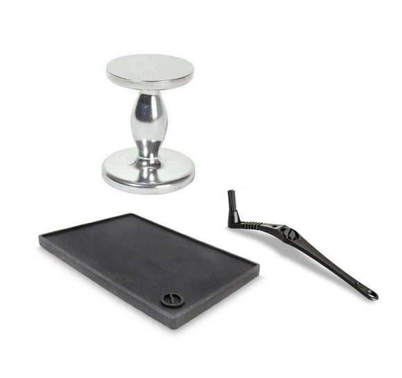 Barista Set with Coffee Machine Tamper Espresso Group Head Brush and Tamper Mat
