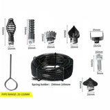 Traderight Plumber Drain Snake Pipe Cleaner Pipeline Sewer 12M 6 Drill Bit Tool