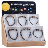 Planetary Gemstomes Bracelet Universe Galaxy Natural Stone Unique Gift - Style 3