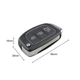 Button Flip Key Remote Silicone Case Shell Blank For Hyundai Santa Fe iX i20 i30