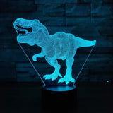 4 Patterns Lamp 3D Illusion Optical Night Light 16 Colors Change Decor Dinosaur