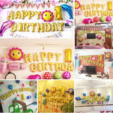 Happy Birthday Balloon Party Decoration Banner Inflating Foil Bunting Unicorn