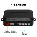 4-Sensor Car Reversing Parking Radar System Kit Audio Buzzer Alarm LED Display