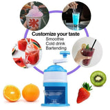 Manual Ice Shaver Crusher Shredding Snow Cone Maker Machine Create Drink Tool