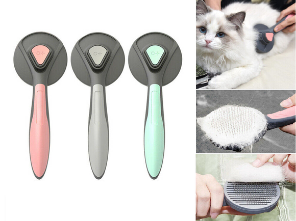 1x Hair Remover Pet Brush for Dog Cat Grooming Tool Self Cleaning Slicker Comb