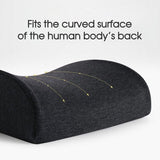 Memory Foam Seat Cushion Lumbar Back Pillow Pain Relief Car