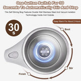 Self Stirring Mug Cup Auto Mixing Cups Coffee Mugs Sets Milk Electric - White