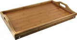2x BAMBOO FOLDING LAP TRAY Tea Coffee Table Wooden Breakfast in Bed 53x33x23cm