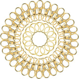 100pcs Gold Swivel Clasps Lanyard Snap Hooks with Key Rings, Key Chain Clip Hook