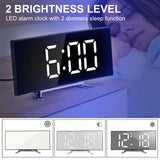 Large Led Digital Clock Bedside Table Alarm Clock Temperature Time Display Decor