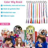 1x Braided Ponytail 40cm Hair Band Kids Braiding Hair Extensions Yellow