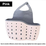 Kitchen Sink Faucet Shelf Sponge Dish Cloth Rack Holder Storage Organizer Pink