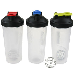 3 Protein Shaker 600ml Supplement Drink Blender Mixer Bottle Steel Ball