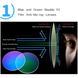 Blue Light Blocking Computer Gaming Glasses Spectacles Eyestrain Eyewear Grey