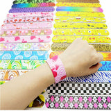 30x Mixed Wrist Snap Slap Bands Kids Party Favor Novelty Toys Play Band