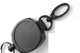 Heavy Duty Retractable Carabiner Key Chain Badge Holder With Steel Cord keychain