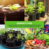 24 X Garden Planter Pot Seed Square Pots Plant Nursery Soft Plastic