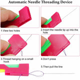 3pcs Mini Fashion Needle Threader Automatic Sewing Threading Guide Device Tool