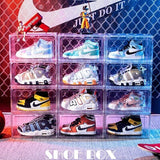 6 pcs Premium Acrylic Shoe Box Sneaker Display Storage Case Side-Open Clear
