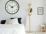 305mm Luminous Wall Clock Glow In The Dark Silent Quartz Indoor Home Modern Clock