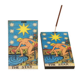 The Star  Wooden Incense Burner The Star  Stick Burner Meditation 7.5x12.5cm