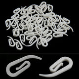 100pcs Nylon Curtain Gather Hooks Pencil Pleat Lace Boat Caravan Camper Plastic