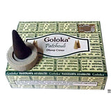 Goloka Patchouli Incense Cones 10 Dhoop Cones Meditation Aroma Fragrance