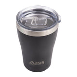 Oasis Travel Cup Double Walled Stainless Steel BPA-Free Design - Black 350ml