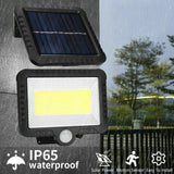 100 Led Solar Sensor Lights Light Motion Detection Security Garden Flood Lamp