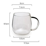 4 pieces Mila Coffee Tea Mug Glasses Borosilicate Thermal Cup Drinks Glass 320ml