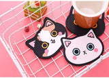 Cat Silicone Coaster Mug Rubber Mat For Glass Coffee Plate Home Beverage Desktop