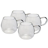 4x Nova Coffee Tea Mug Glasses Borosilicate Cup Drinks Glass 380ml