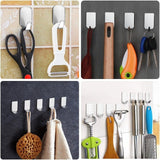 20x Self Adhesive Stainless Steel Wall Hooks Finegood Metal Utility Hanging Hook