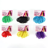 360x Hair Elastic Band Metal Free Thin Ties Snagless Ponytail Assorted