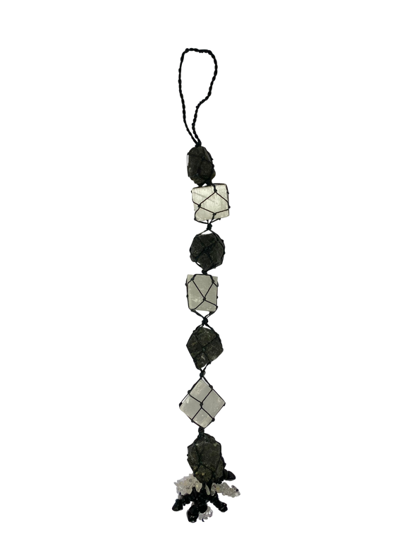 Black Tourmaline and Selenite Door Hanger Spiritual Healing Inner Growth