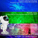 1x Astronaut LED Projector Light USB Starry Bedside Table Lamp 8 Colors W/ Remote Control