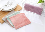 12pcs Kitchen Cloth Dish Towels Super Absorbent Nonstick Oil Washable Dishtowels