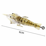 20Pcs Soft Plastic Bass Yabbie Prawn Shrimp Fishing Lure Jig Heads Bream Natural